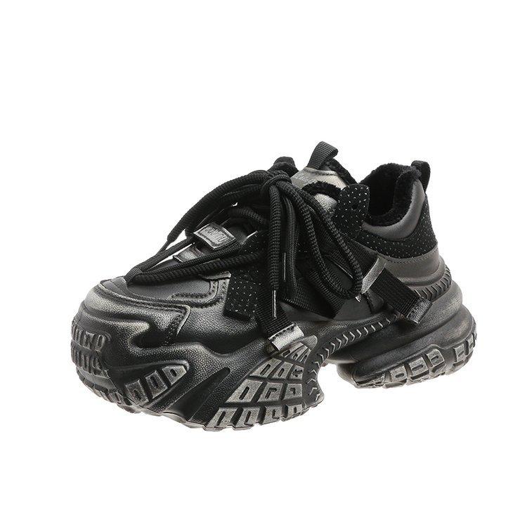 Маленькие кроссовки на толстой подошве женские 2024 новые универсальные на шнуровке старые увеличивающие рост спортивные и повседневные туфли универсальные одинарные туфли