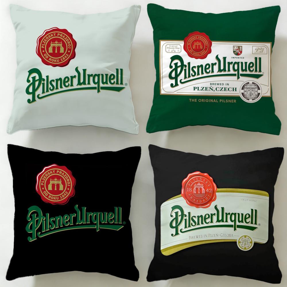 Модная Наволочка для Подушки Pilsner Urquell Мягкая Легко стирающаяся Универсальная для Дивана Кровати Путешествий и Офиса