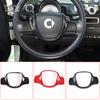 Для Mercedes-Benz smart 451 Fortwo 2009-2015 ABS Углеродное волокно Декоративная рамка рулевого колеса автомобиля Наклейка-крышка Автоаксессуар
