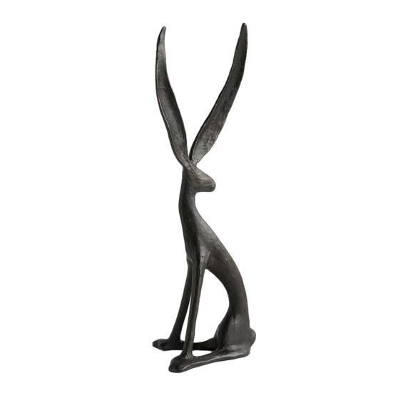 Современная статуэтка кролика из смолы, стоящая фигурка кролика, настольная пасхальная скульптура для стола, шкафа, книжной полки, прилавка, домашнего бара, офиса.