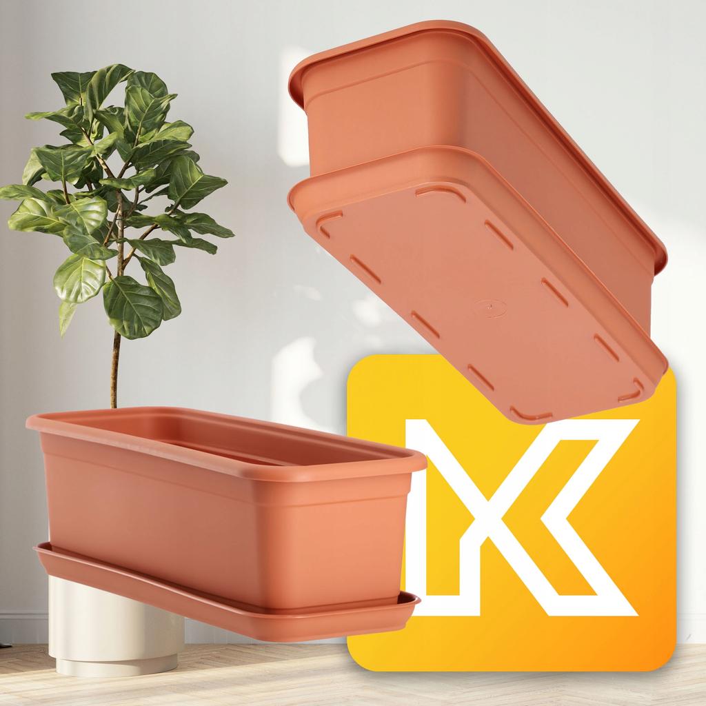 KADAX Skrzynka Balkonowa Doniczka Z Uchwytami