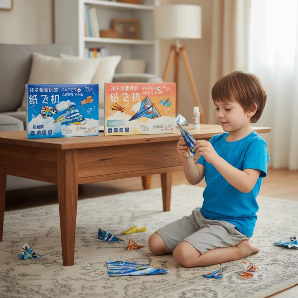 Монтессори Самолет ручной работы Оригами Универсальный бумажный самолетик Игрушка Дети Малыши Дети