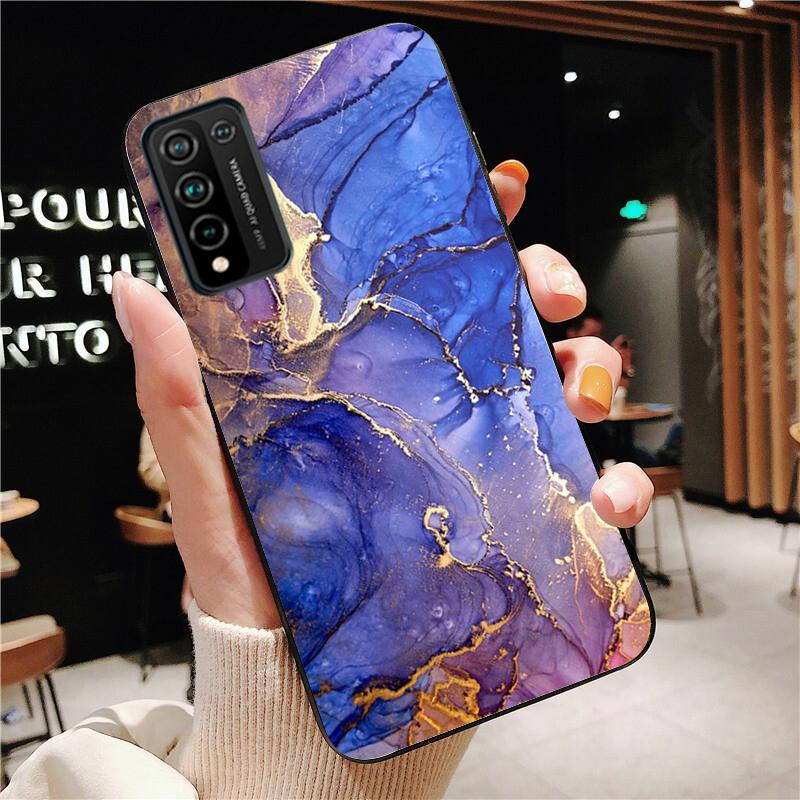 Зеленый, синий, фиолетовый мраморный чехол для телефона для Huawei Honor 50 10X Lite 20 7A 7C 8X 9X Pro 9A 8A 8S 9S 10i 20S 20lite 7X 10 lite