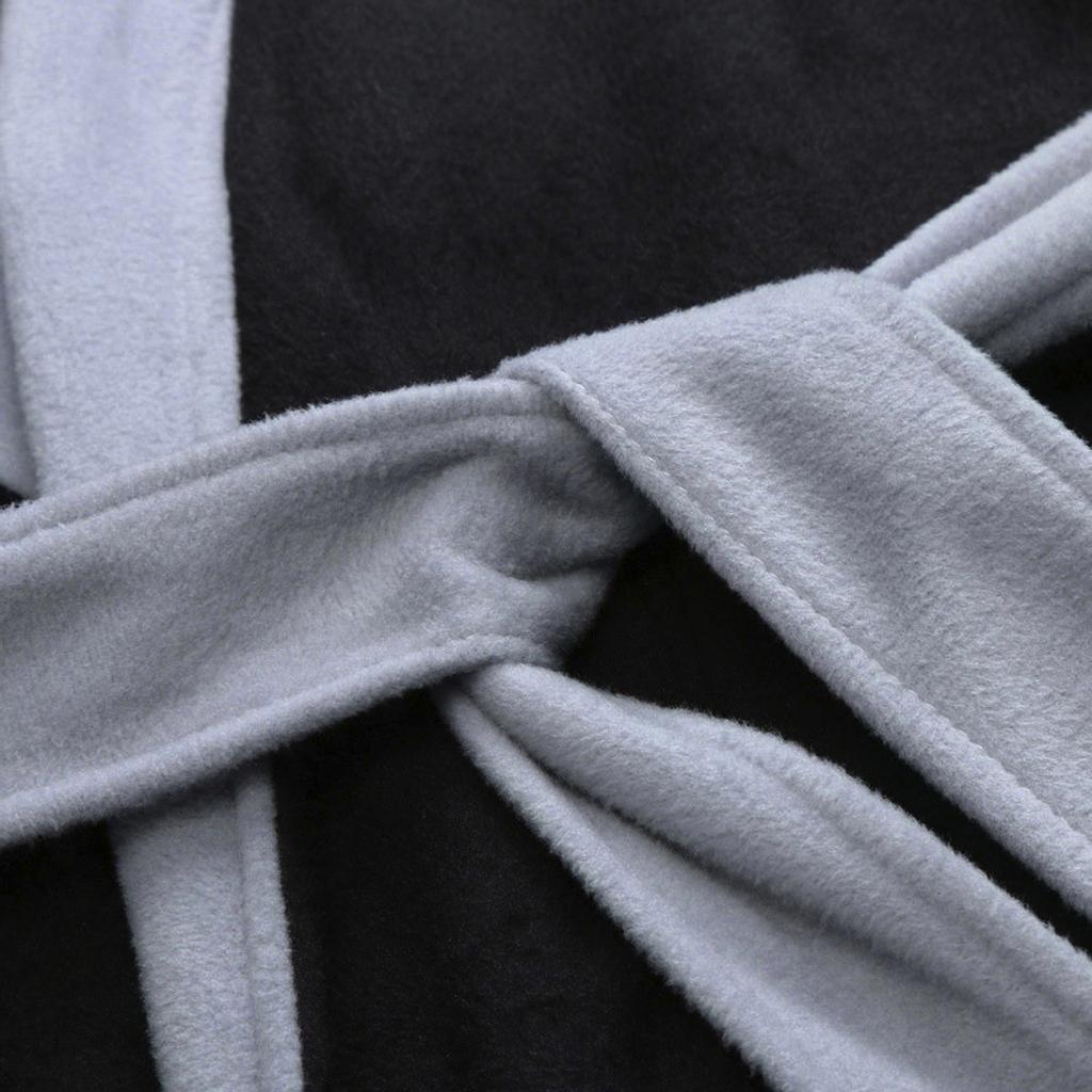 Мужской зимний удлиненный плюшевый халат с шалью, домашняя одежда, халат с длинными рукавами, пальто