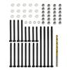 RC Car Suspension Pin Set Medium Carbon Steel Front Rear Suspension Pins with Drill Bit Nuts O