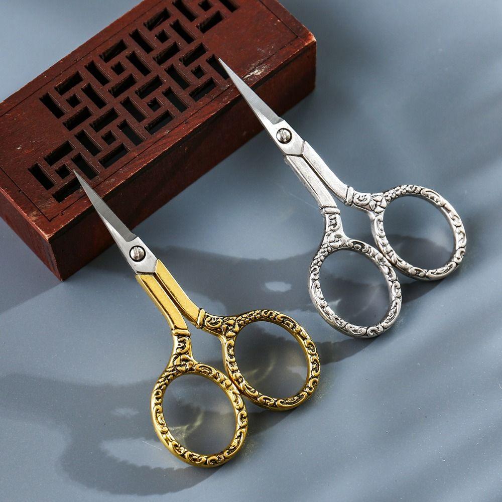 Vintage Tailor Scissors With Cover Hanging Chains Embroidery Thread Sewing Scissors For Needlework Fabric Cutting Shears