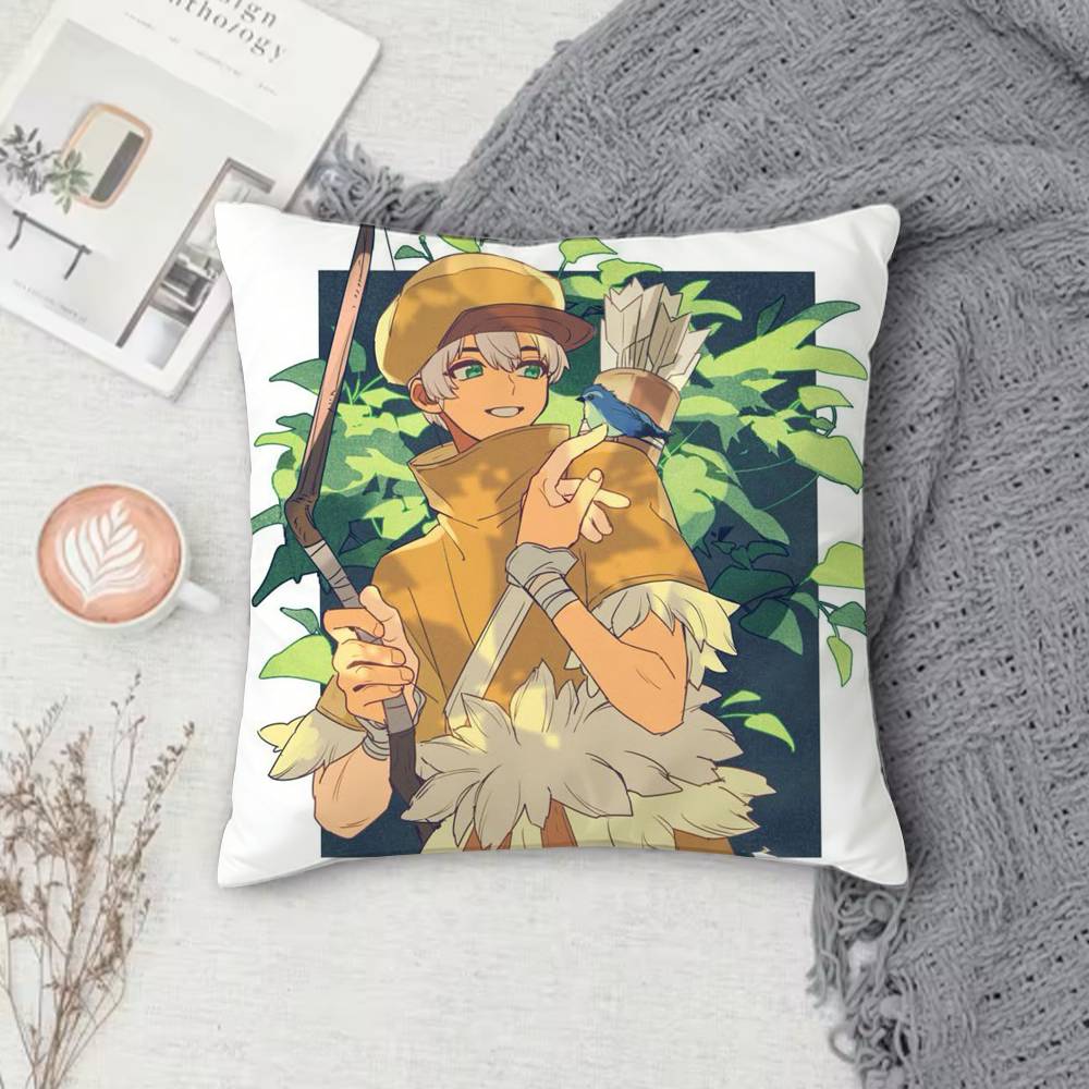 D-Dr. Stone Double-Sided Printed Square Pillow Cover Decorative Cushion Cover For Sofa Bedroom Bedside