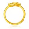 Chic Gold-plated Double Heart Ring Adjustable And Charming Heart Design Perfect For Women's Fashion