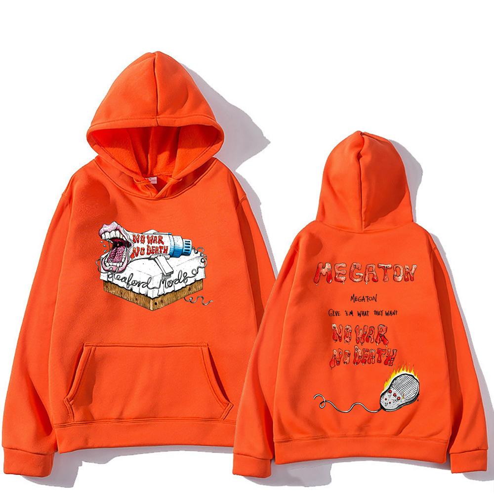 Мужская одежда Sleaford Mods Мегатон Толстовка Нет Войны Нет Смерти Принт Буквами Пуловеры Панк Винтаж для Женщин Мужчин Свитшот