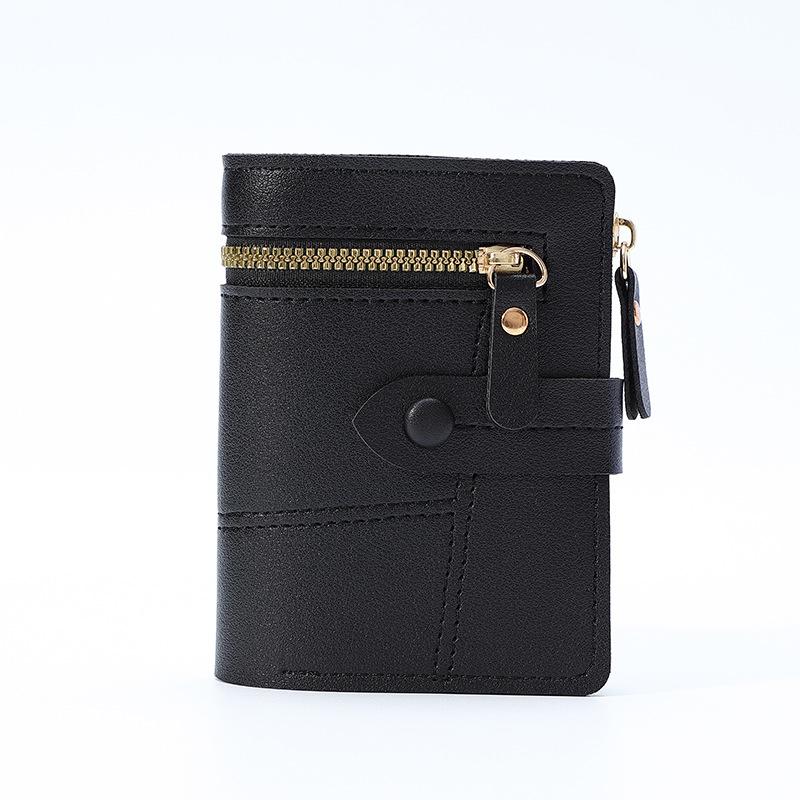 Однотонный кошелек, короткий держатель для карт, роскошный дизайнерский однотонный клатч, ультратонкий кожаный кошелек для женщин