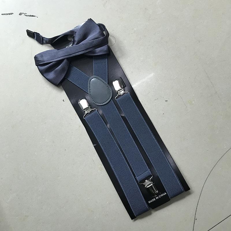 Классический комплект подтяжек и галстука-бабочки, регулируемые эластичные подтяжки с Y-образной спинкой шириной 2,5 см и 3 зажимами, тканый предварительно завязанный галстук-бабочка шириной 12 см, один размер для мужчин и женщин