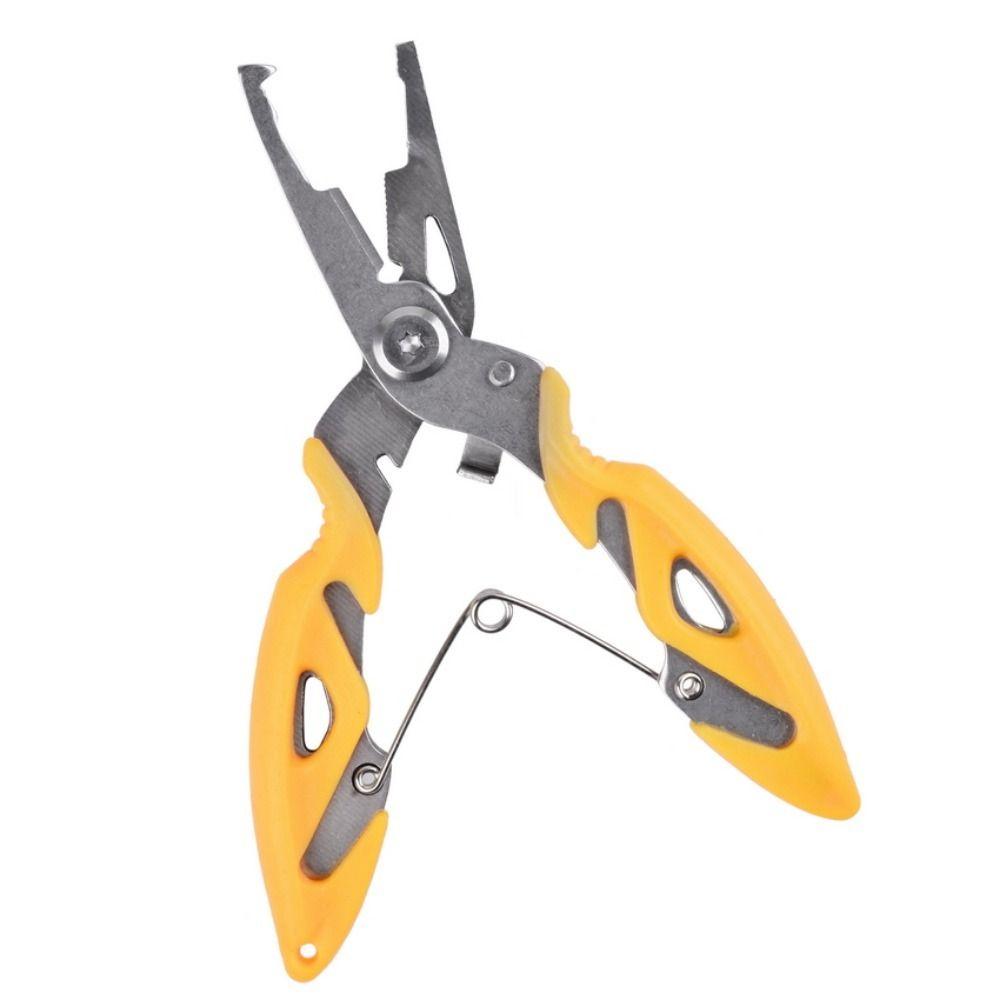 Tongs Cutting Tool Fishing Plier Retractable Steel Wire Rope Fishing String Lanyard Fishing Scissor
