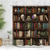 Винтажная Библиотечная Шторка для Душа Череп Свечи Старые Книги Книжная Полка Кот Растение Мультяшный Дом Полиэстеровая Ткань Декор Ванной Комнаты Занавески