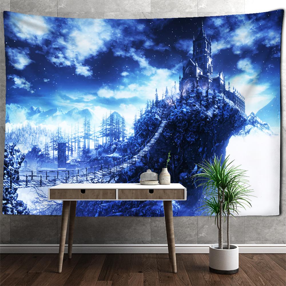 Психоделический гобелен для дома в джунглях, настенный гобелен, колдовство, богемный стиль, хиппи, тапиз, художественная эстетика, домашний декор для комнаты