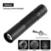 850nm/940nm Infrared Flashlight Adjustable Focus Zoomable IR Hunting Torch Infrared Radiation Weapon Light Night Vision Devices