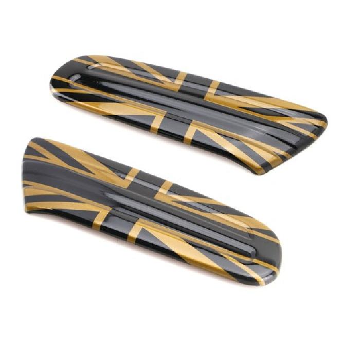 Gold UK Union Jack Style Side Marker Lamp Scuttle ert For MINI F55 F56 F57