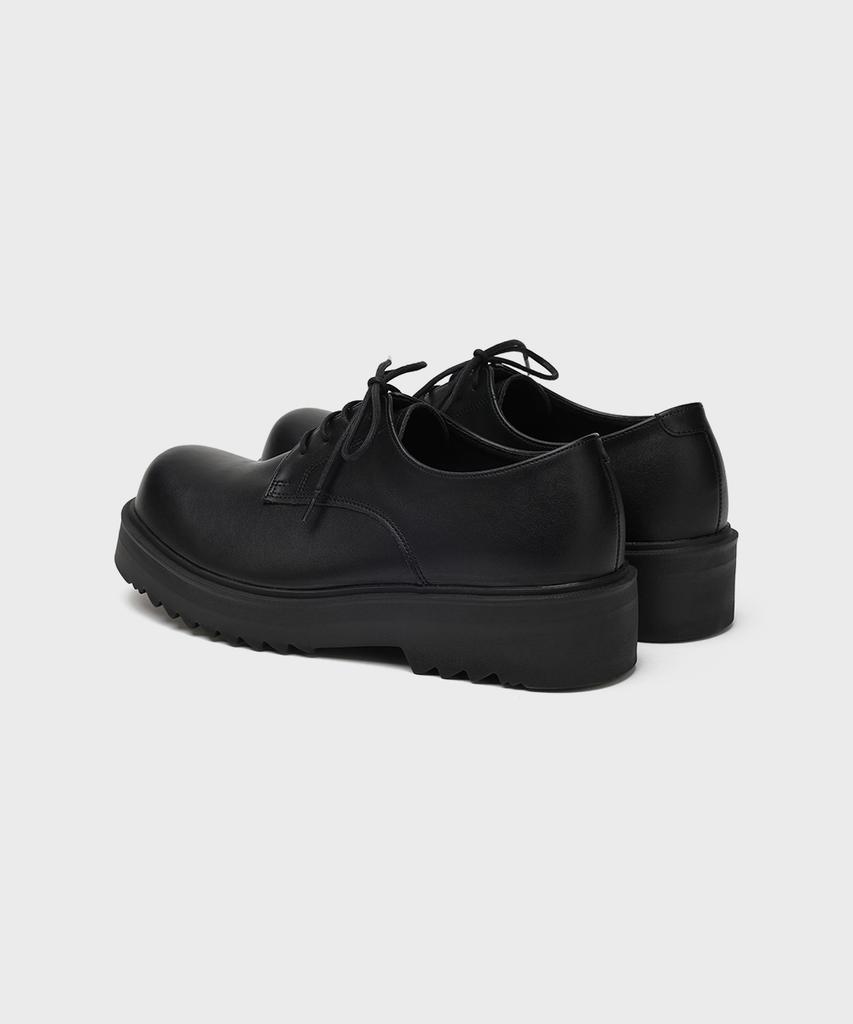 Firenze Atelier [Second.A Light] Объемный круглый носок 5 см Дерби Sl27 [Матовый черный]