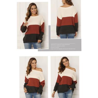 Осень-зима 2021, новый женский вязаный свитер с вышивкой, пуловер OL, свободный цветной свитер для женщин