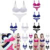 Women Lace Floral Bralette Balcony Padded Push Up Bra Sets Underwear Panties