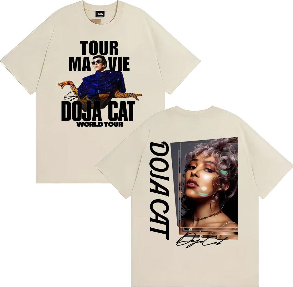 Singer Doja Cat World Tour 2026 Tshirts Men Women Aesthetic Vintage High Quality Tshirt Casual pure Cotton T Shirts Streetwear