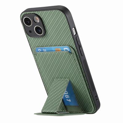 C1-11 для iPhone 13 6,1 дюйма Чехол Кожаное покрытие ТПУ Защита для телефона с подставкой и слотом для карт