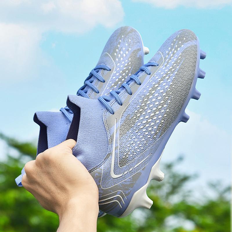 Men's Large Size Football Boots 34-46 Men's/Children's High-top Short-nailed Outdoor Anti-slip Football Boots