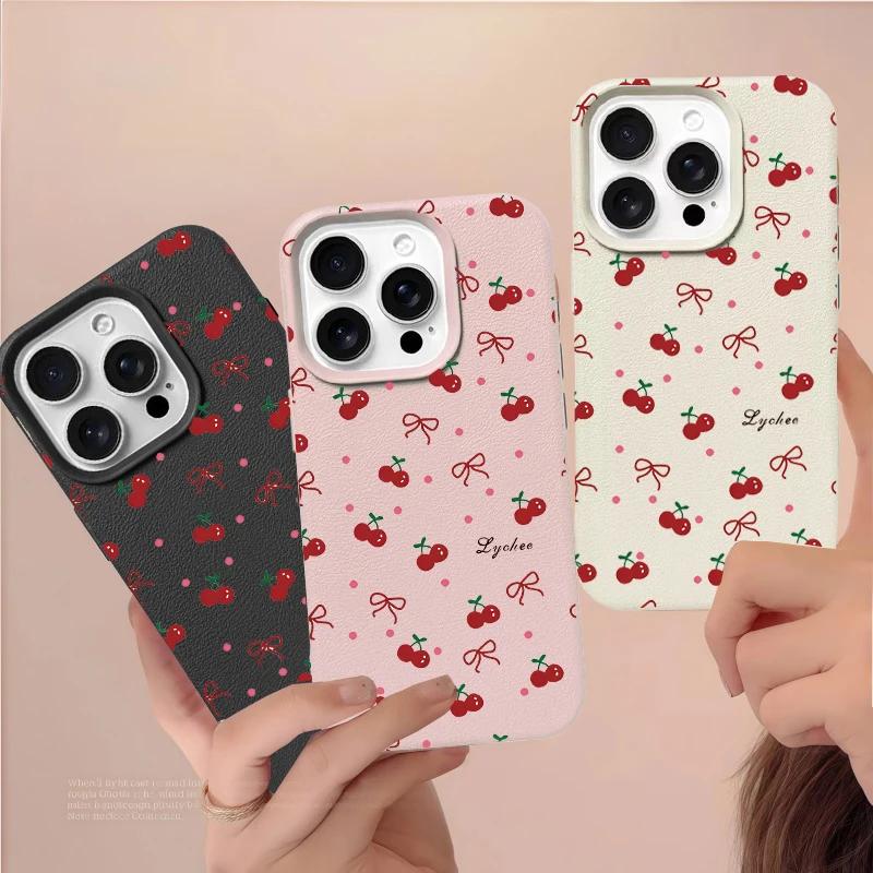 Чехол-бантик с вишней для Samsung Galaxy A32 A52 A72 A13 A22 A31 A51 A71 A21S A50 A30 M11 S10 Note 10 Plus A03S A70 A03 Core