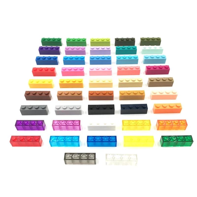 Нетоксичные 40 шт. Детали для сборки Moc 3010 3066 Кирпичики 1x4 Точки Толстые 1*4 Строительные блоки DIY Образовательная Креативная игрушка Для детей