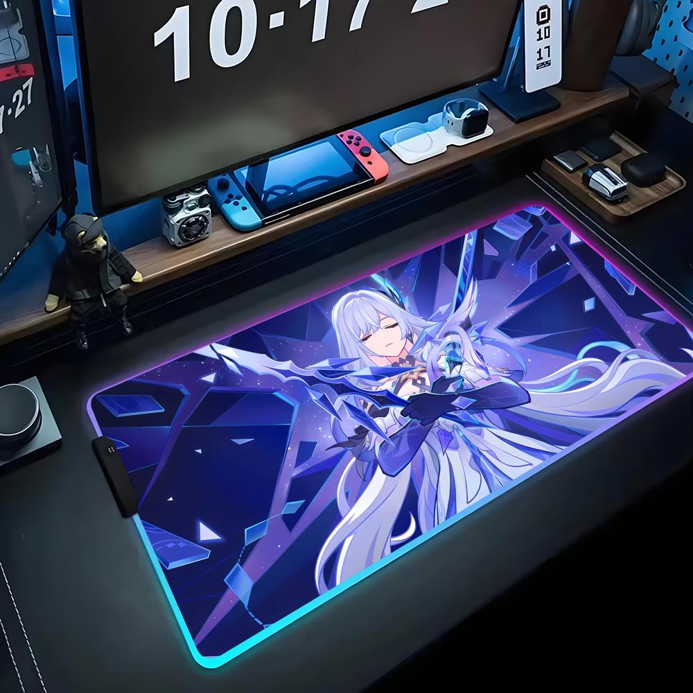 Skirk Игровой коврик для мыши RGB Большой светодиодный коврик Настольный коврик для ПК Светящийся коврик для мыши Большие коврики для клавиатуры Настольный коврик с подсветкой