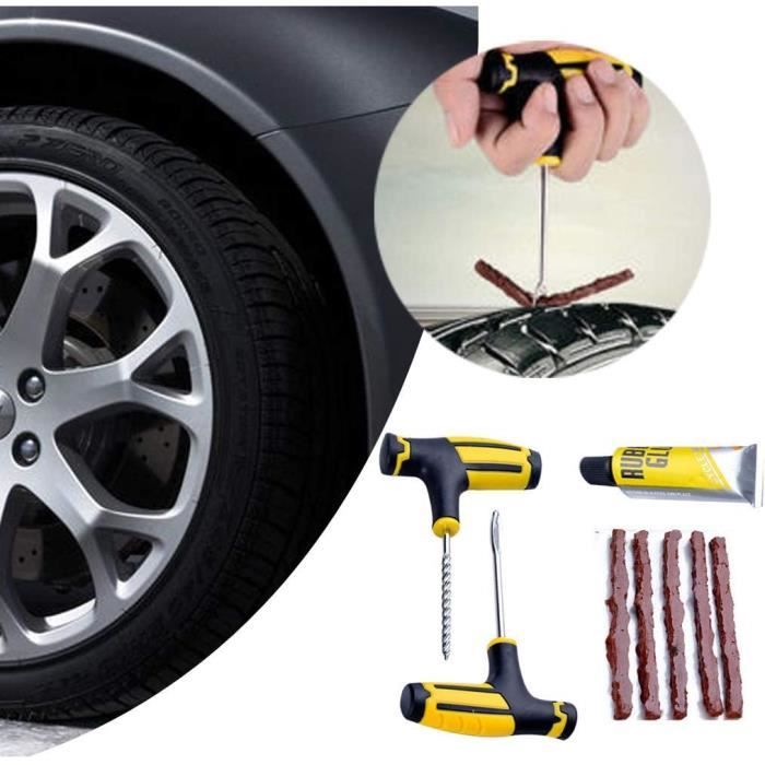Pwtchenty Kit Reparation Pneu Voiture, 1 Set De Réparation De Pneu De Voiture Outils Professionnels Auto Moto Tubeless Vide Pn[258]