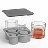 Silicone Cylinder Ice Tray with Lid Portable Popsicle Maker Easy Release Ice Mold for Cocktails Whiskey Juice