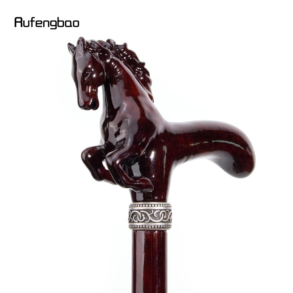 Коричневая лошадь деревянная модная трость декоративная косплей трость Хэллоуин деревянная булава костыль жезл 96 см