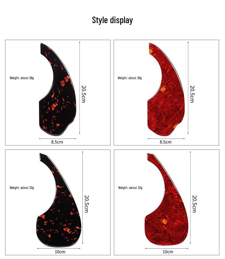 Универсальная деревянная накладка на гитару для 40/41-дюймовых акустических гитар - Устойчивая к царапинам панель из смолы