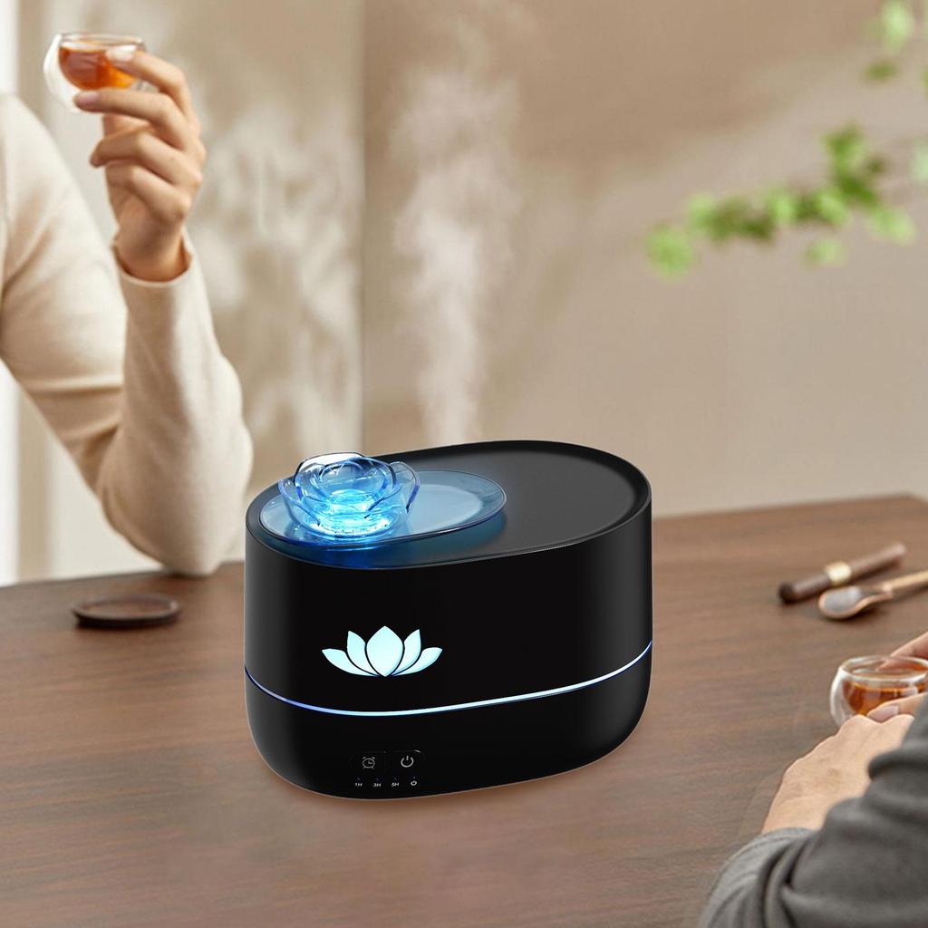 Essential Oil Diffuser 3 Gear Timer Colorful Ambient Night Light Desktop Humidifier for Hotel Tabletop Living Room Bedroom Home