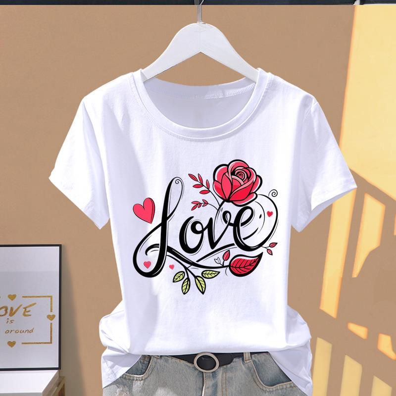 (Азиатский размер) letter trend cute Женские футболки с коротким рукавом Топ T Одежда Принт Мода Женский Повседневный Круглый вырез Графическая футболка