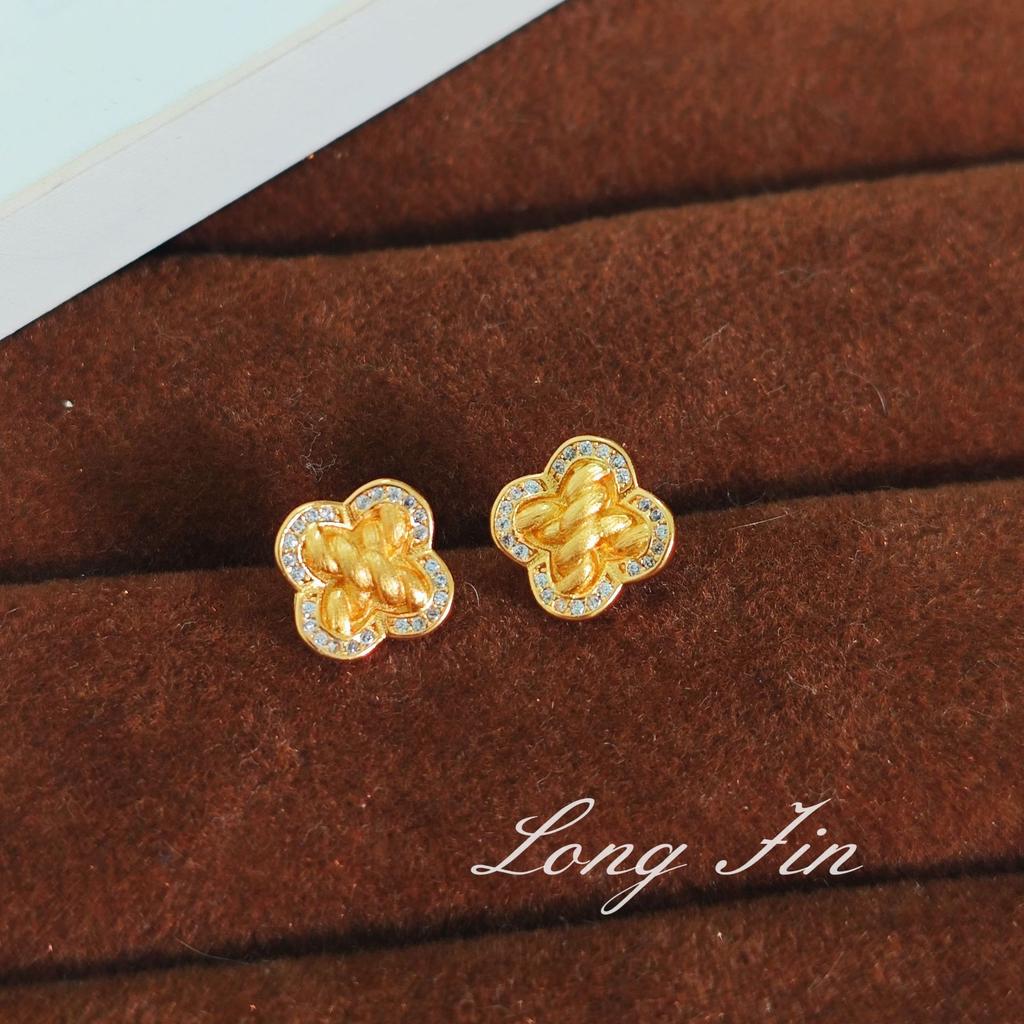 Tonggufa Wire Vine Four-Leaf Clover Necklace Female Niche Design Sense Diamond-Encrusted Lucky Grass Collarbone Chain