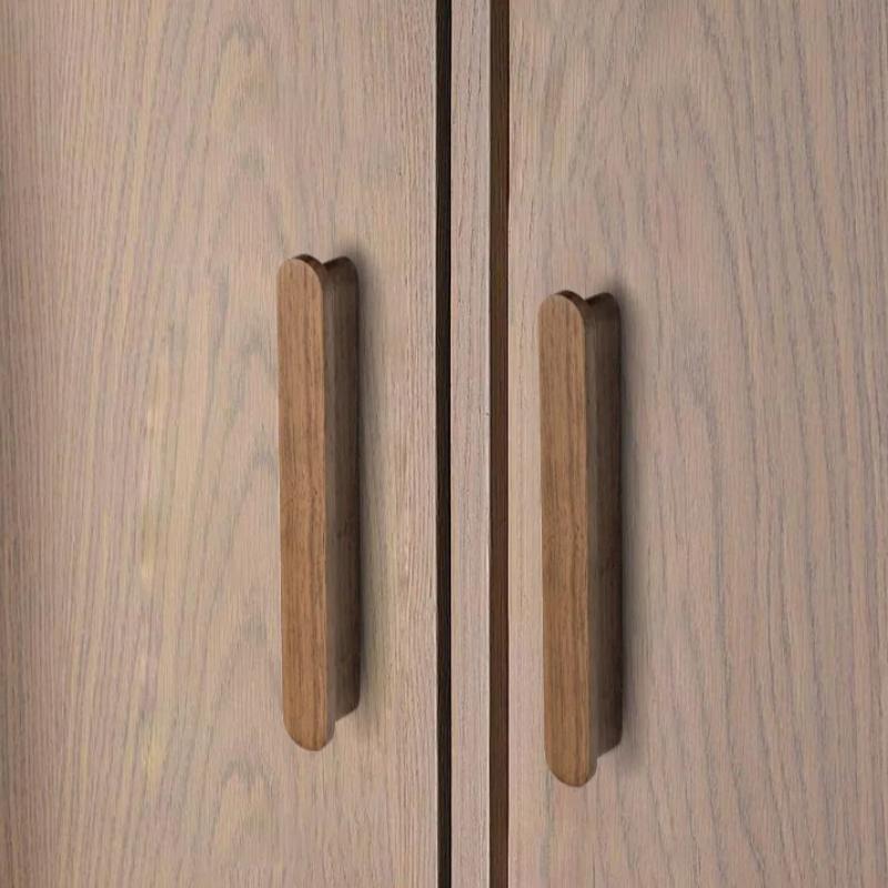 Long Wardrobe Door Pull Nordic Kitchen Cabinets Pulls Handles Cabinets and Drawers Dresser Knobs Natural Wooden Furniture Handle