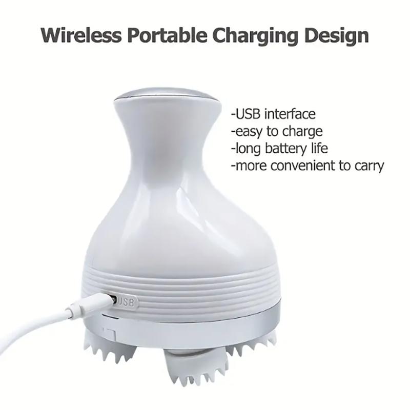 Wireless Electric Head Massager Relieving Scalp Fatigue Preventing Detachment Health Care Massage Waterproof Bathing Massage