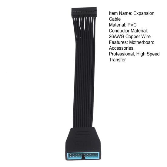 USB 3 Header Extension Cable Motherboard 19/20 Pin Male To Female Internal Extension Cable