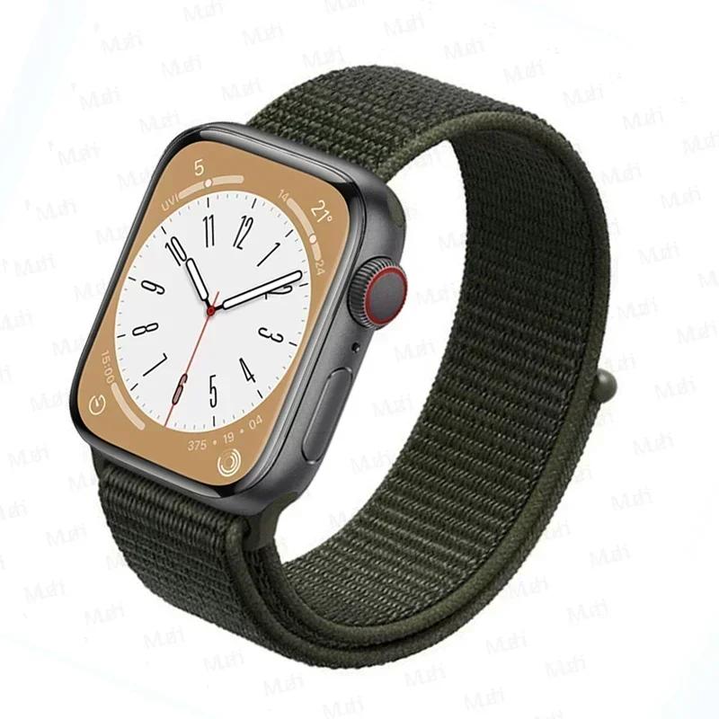 Нейлоновый ремешок-петля для ремешков Apple Watch 46 мм 44 мм 40 мм 45 мм 41 мм 42 мм Спортивный браслет iwatch Ultra 2 49 мм Серии 10 9 8 se 7 6 5 4 Ремешок