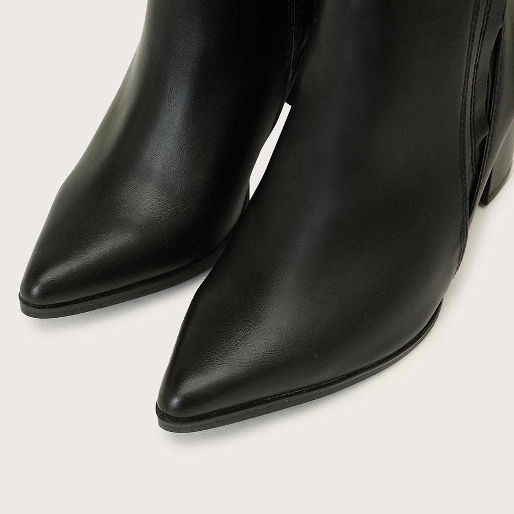 Новые сапоги больших размеров, остроносые, на высоком каблуке, низкие ботильоны, универсальные, изящные, из искусственной кожи, ботинки челси для женщин