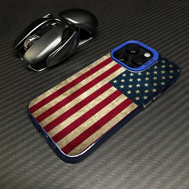 Vintage American Flag Phone Case for Xiaomi Redmi Note 7 8 9 9S 10 11 12 13 14 15 Pro Plus 4G 5G Anti Fall Matte Back Cover