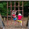 Уличная детская лазательная сетка Радужная ленточная сетка Игрушка для физической подготовки Детские качели Подвесная веревочная лестница Квадратная сетка