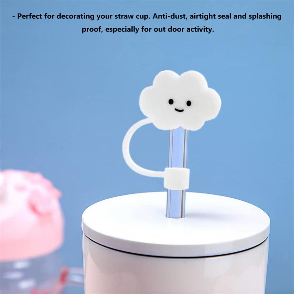 1Pcs Straw Tips Cover Straw Covers Cap For Reusable Straws Cloud Shape Straw Protector