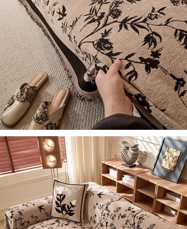 Французский Ретро Чехол на диван из шенилла - Универсальная защита от царапин кошек для четырех сезонов