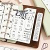 Jilüxīnmò Милый набор штампов с котиками 2.0: Шесть Очаровательных Мультяшных Печатей для Дневника для Ежедневных Записей