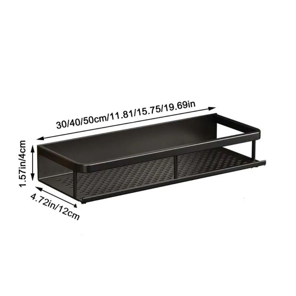 Black Bathroom Shelves Space Aluminum Toilet Rack Practical Makeup Organizer for Kitchen
