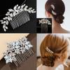 Romantic Hair Jewelry Pearl Leaves Tiara Headpiece Hair Combs Bridal Clips Flower Hair Pin