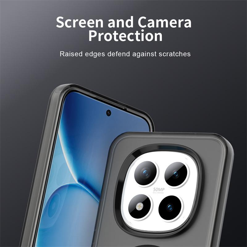 Магнитный беспроводной зарядный чехол для Xiaomi Redmi Note 15 Pro 5G Pro+ Plus Fusion Cover Конфетные цвета Прозрачный корпус Fundas