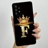 Чехол для телефона Samsung Galaxy A72 A52 A52S 4G 5G Жидкий силикон Мягкий Ударопрочный Защита камеры Роскошные чехлы с буквой-короной